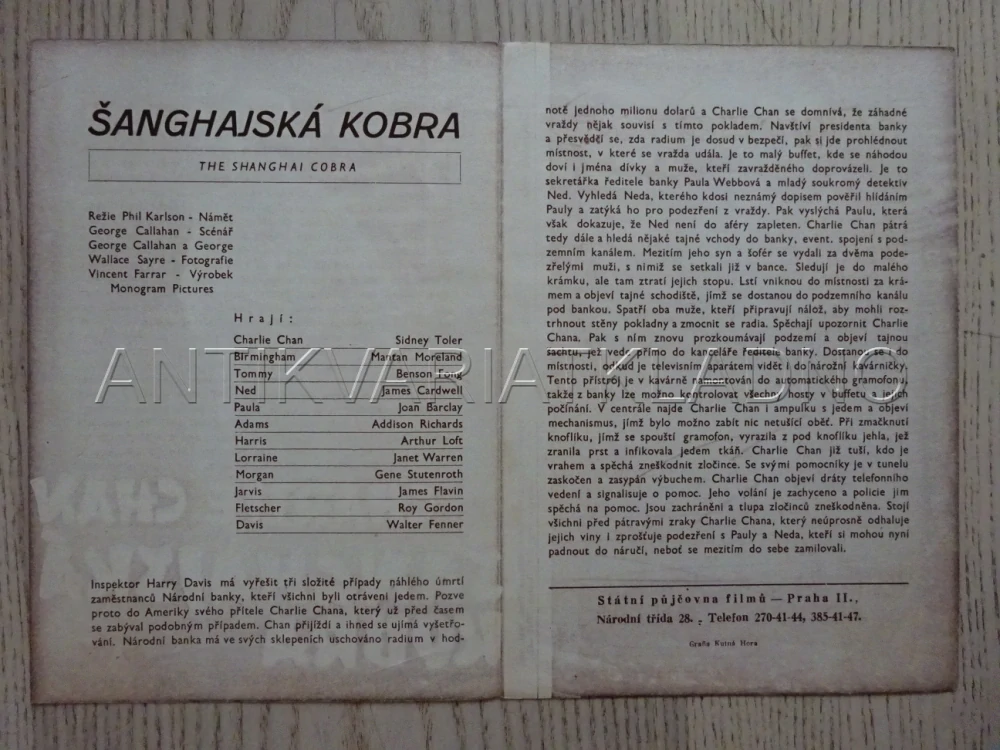 ŠANGHAJSKÁ KOBRA, S. TOLER, BIO PROGRAM Č. 678