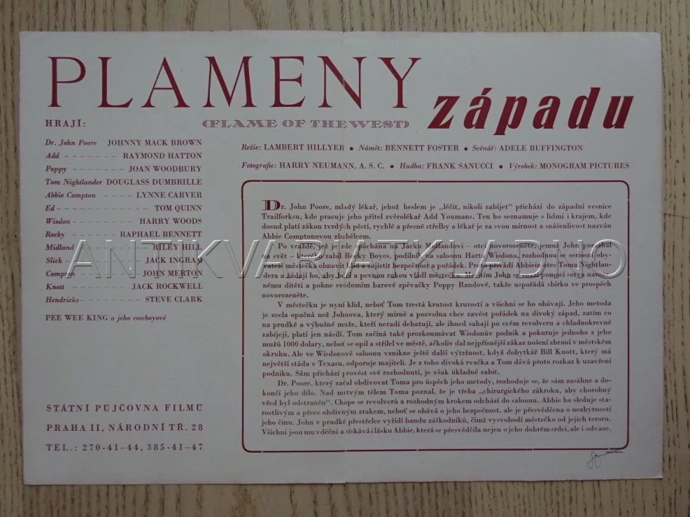 PLAMENY ZÁPADU, J. M. BROWN, BIO PROGRAM Č. 684
