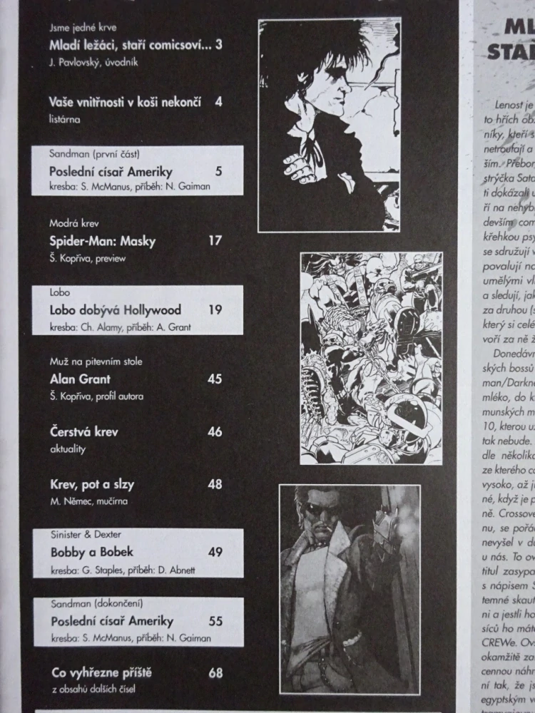 KOMIKS CREW, 13/99, SANDMAN, LOBO, SINISTER A DEXTER