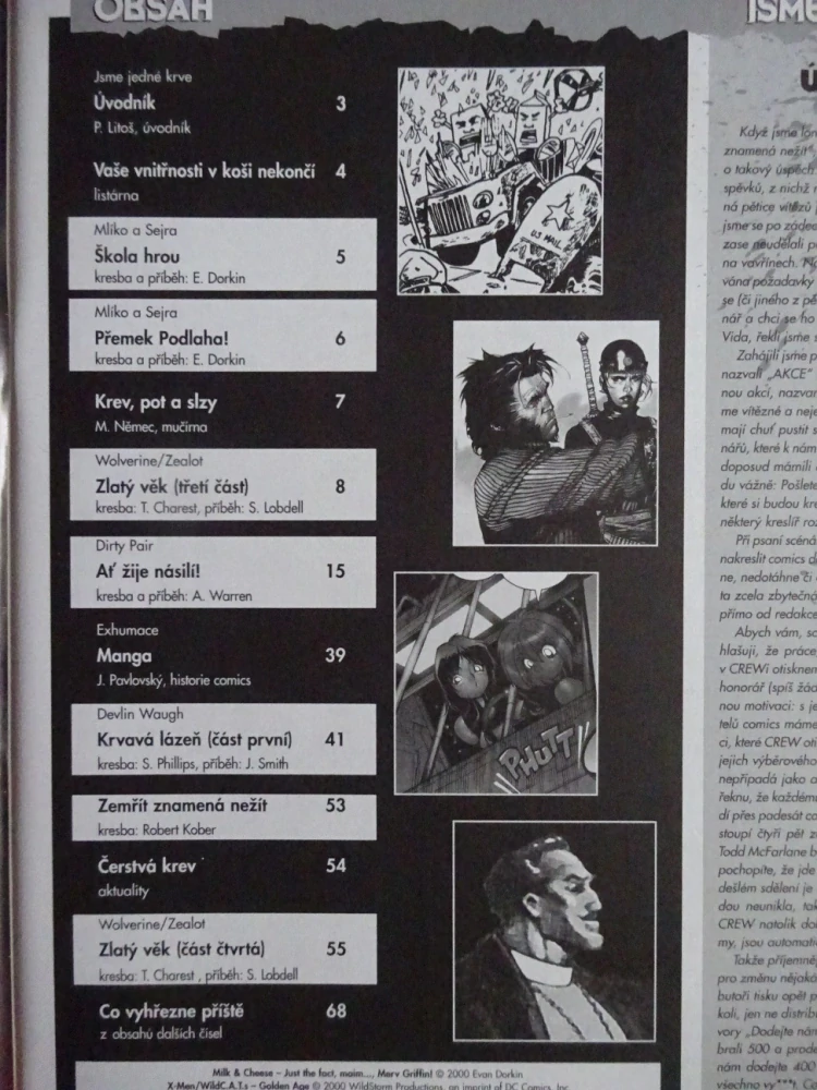 KOMIKS CREW, 15/2000, WOLVERINE, DIRTY PAIR, DEVLIN WAUGH