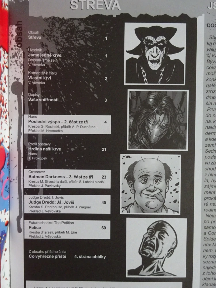 KOMIKS CREW, 19/2002, HANS, BATMAN DARKNESS, JÁ, JOVIŠ, FUTURE SHOCKS
