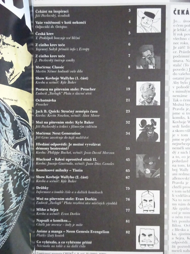 KOMIKS CREW 2, 9/2004, BLACKSAD, KOVBOJ WALLY, JACK B. QUICK