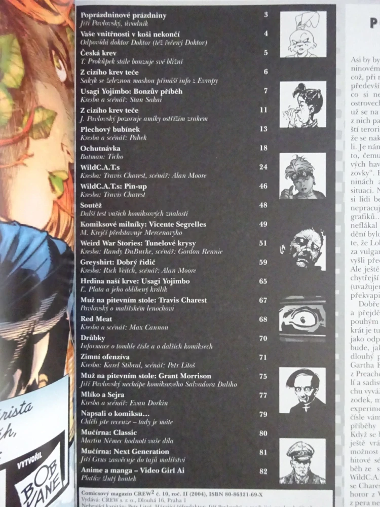 KOMIKS CREW 2, 10/2004, WILDC.A.T.S, USAGI YOJIMBO, GREYSHIRT