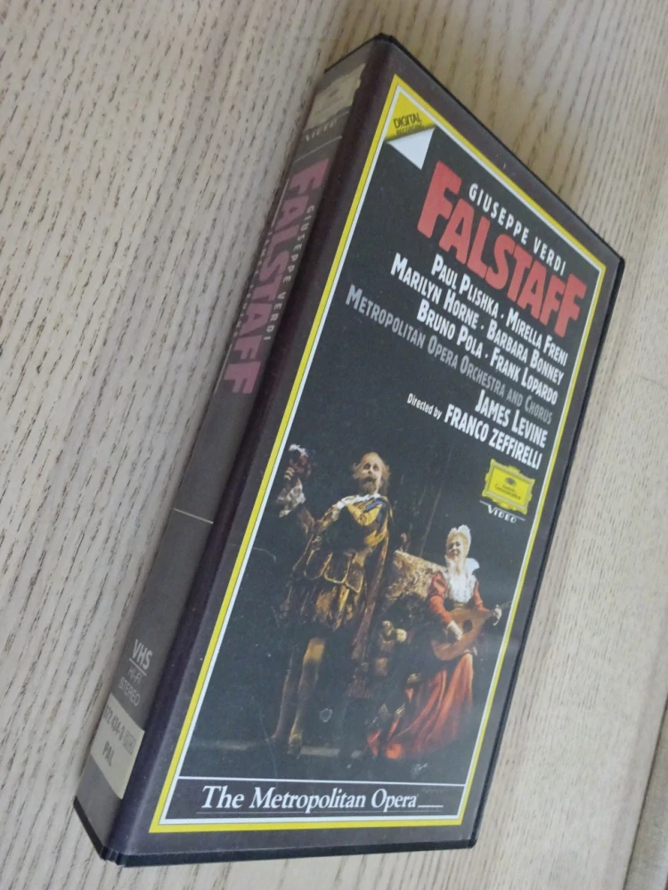 FALSTAFF, GIUSEPPE VERDI, VHS VIDEOKAZETA
