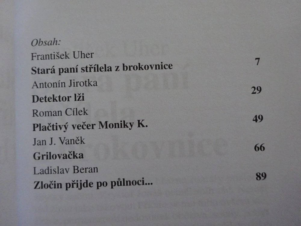 STALO SE!, 5X KRIMI, STARÁ PANÍ STŘÍLELA Z BROKOVNICE, **an