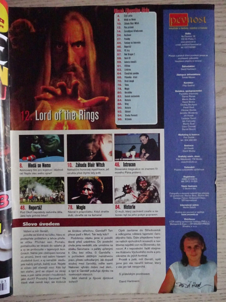 PEVNOST, MĚSÍČNÍK O FANTASY, MYSTICE A HISTORII, 10/2003