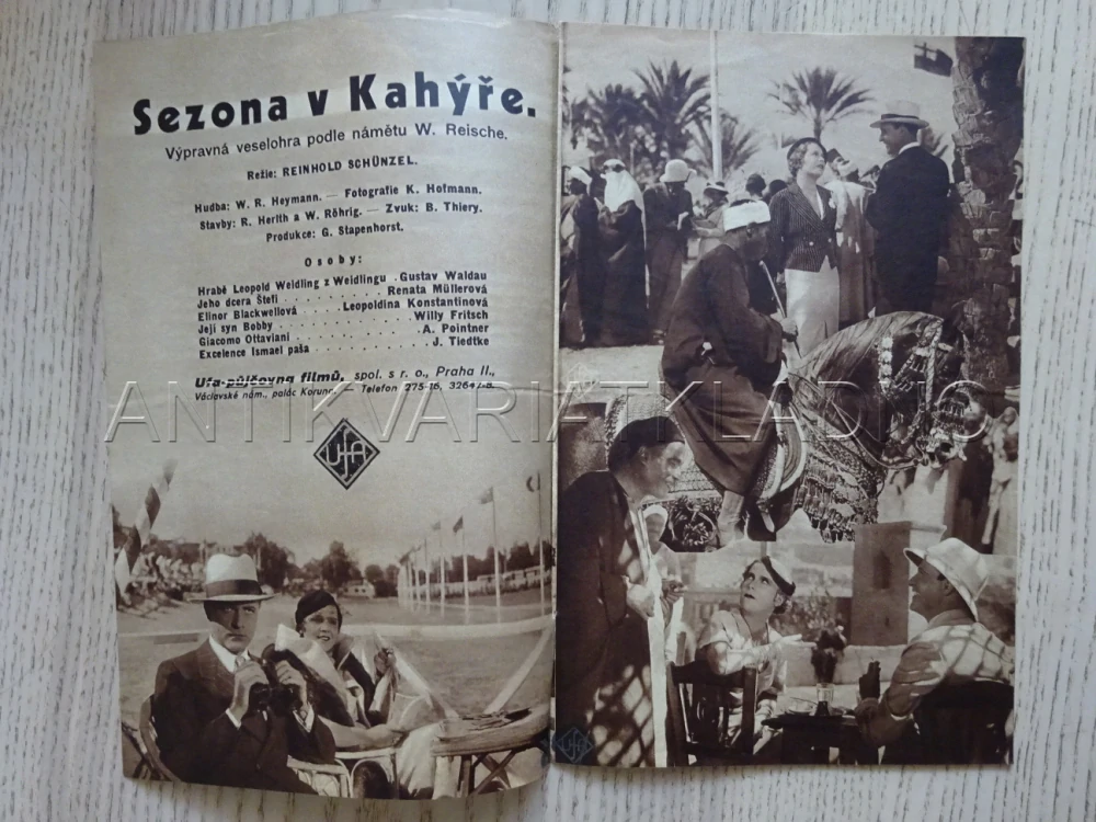 SEZONA V KAHÝŘE, G. WALDAU, BIO PROGRAM Č. 63, 1933