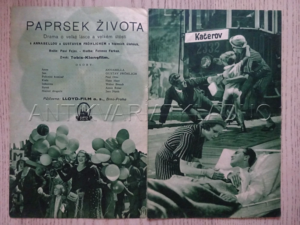 PAPRSEK ŽIVOTA, G. FRÖHLICH, BIO PROGRAM Č. 70, 1933