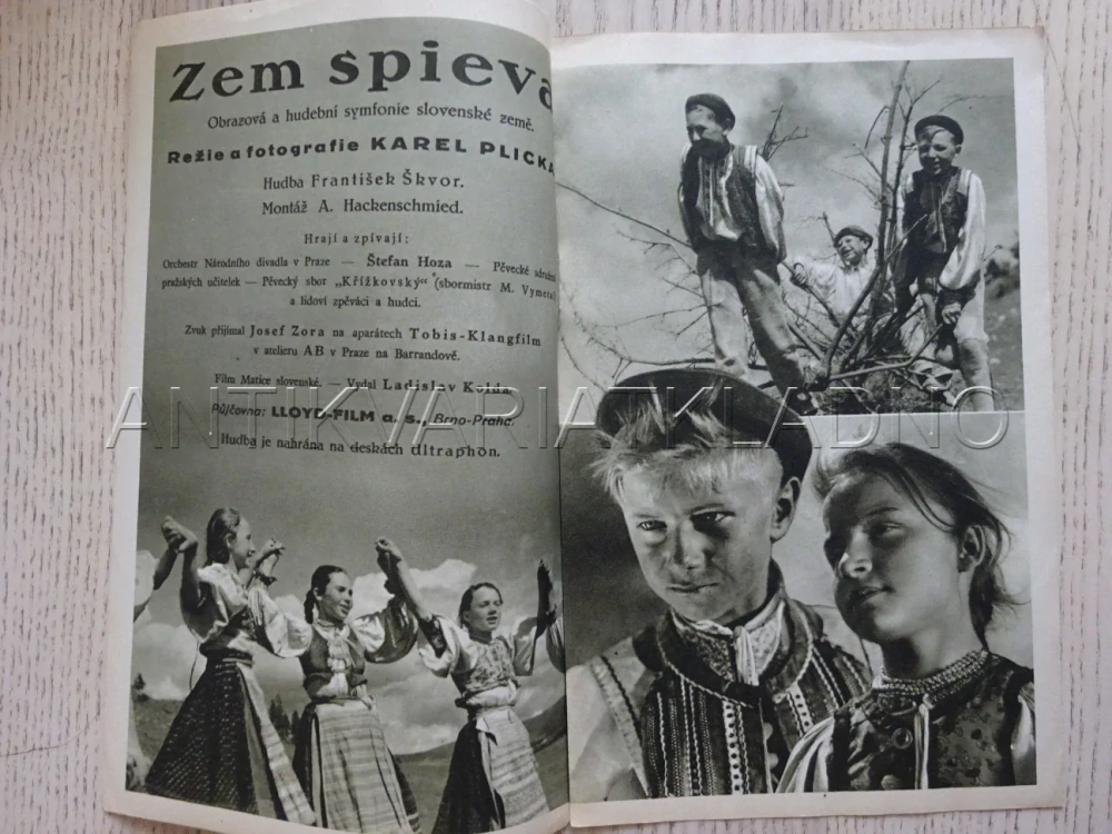 ZEM SPIEVA, R: K. PLICKA, BIO PROGRAM Č. 80, 1933