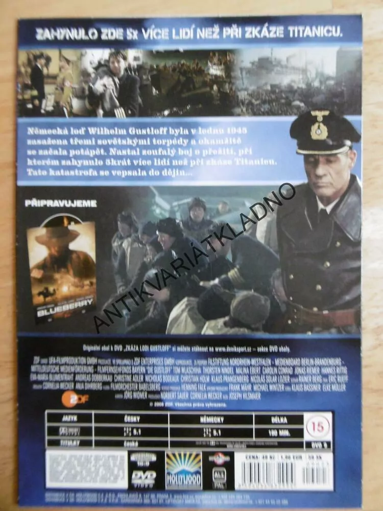 ZKÁZA LODI GUSTLOFF, DVD FILM