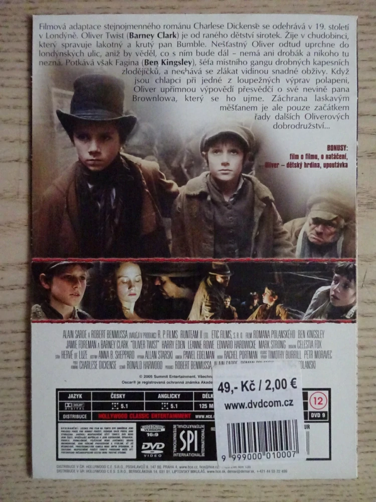 OLIVER TWIST, DVD FILM