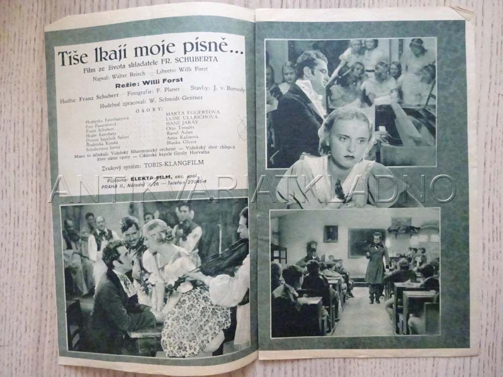 TIŠE LKAJÍ MOJE PÍSNĚ, M. EGGERT, BIO PROGRAM Č. 84, 1933