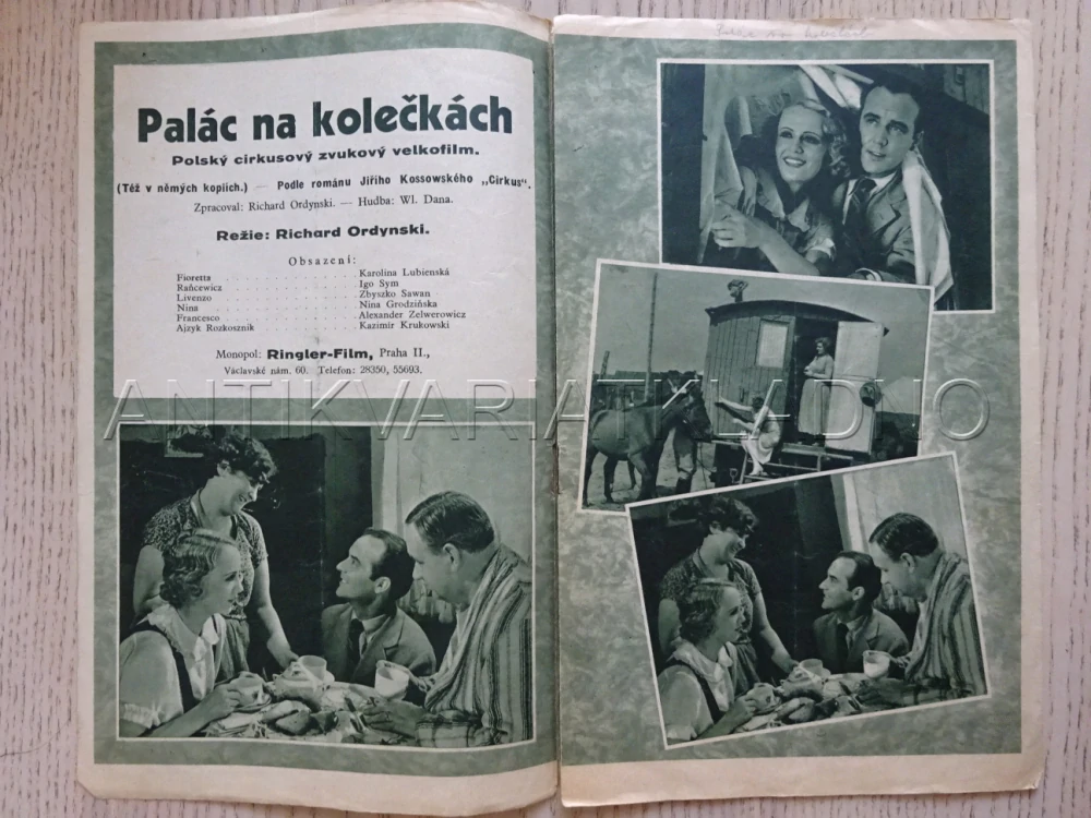 PALÁC NA KOLEČKÁCH, K. LUBIENSKA, BIO PROGRAM Č. 107, 1933