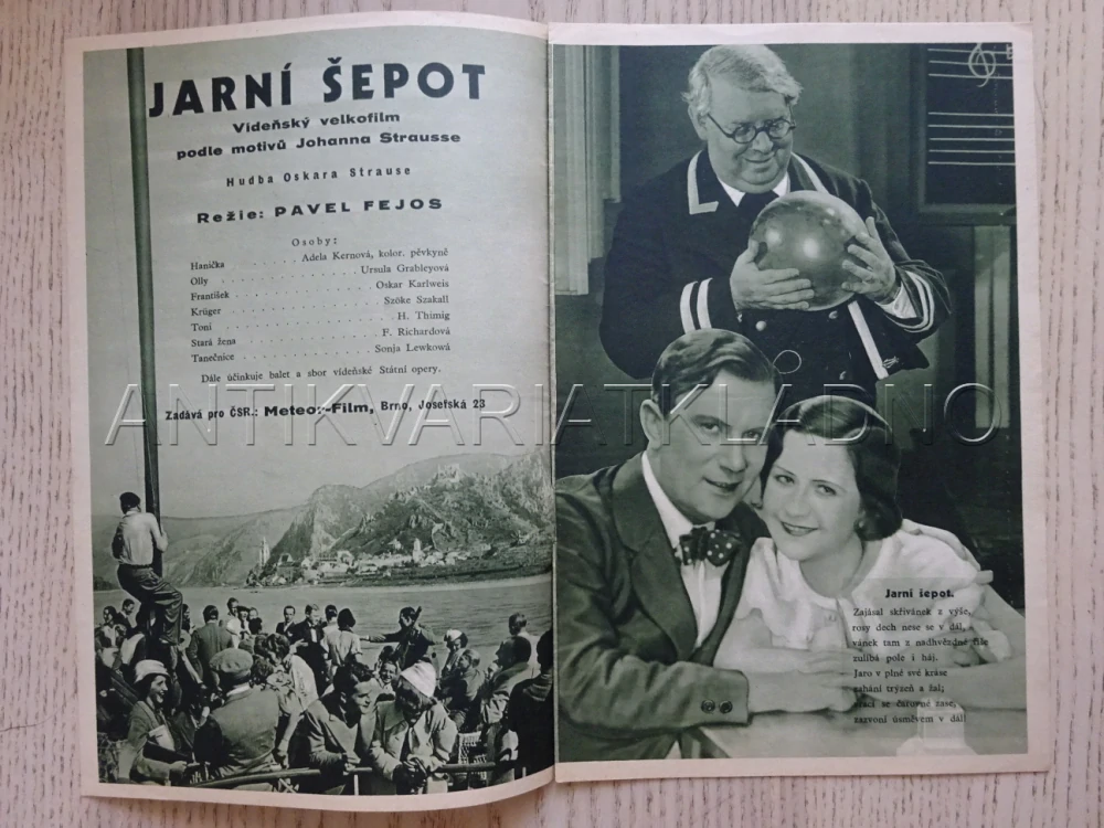 JARNÍ ŠEPOT, A. KERNOVÁ, BIO PROGRAM Č. 122, 1934