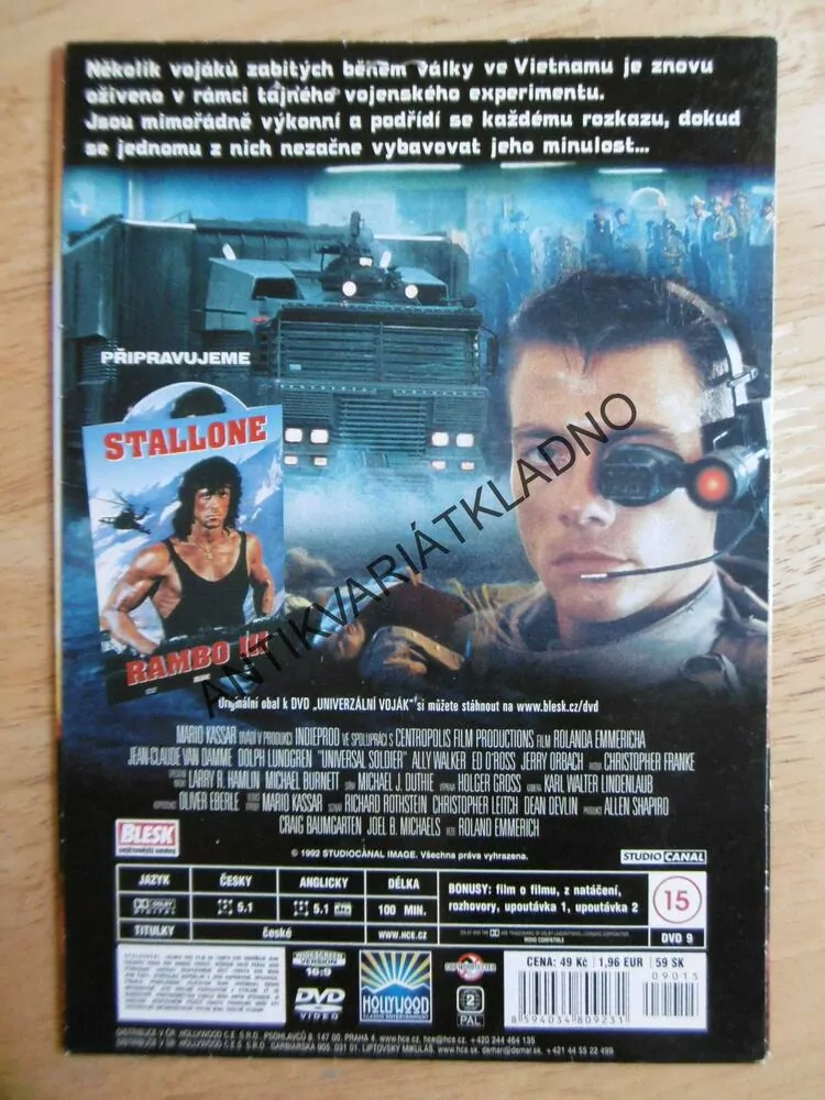 UNIVERSÁLNÍ VOJÁK, DVD FILM