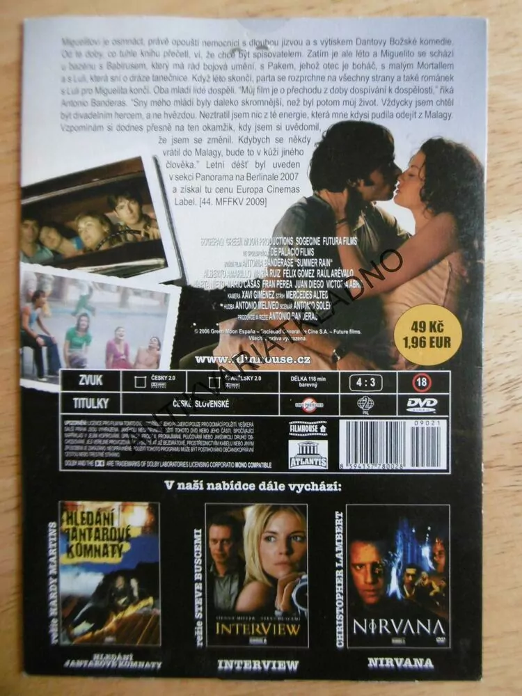 LETNÍ DÉŠŤ, DVD FILM