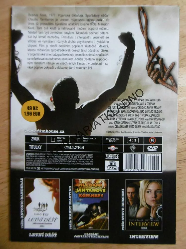 HISTORIE JEDNOHO ÚTĚKU, DVD FILM