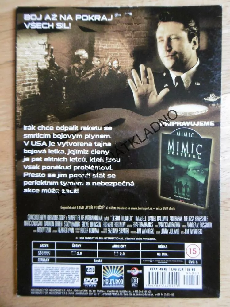 TYGŘI POUŠTĚ, DVD FILM