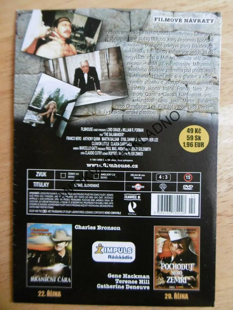 SALAMANDR, DVD FILM