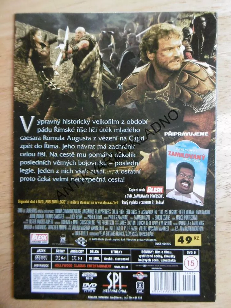 POSLEDNÍ LEGIE, DVD FILM