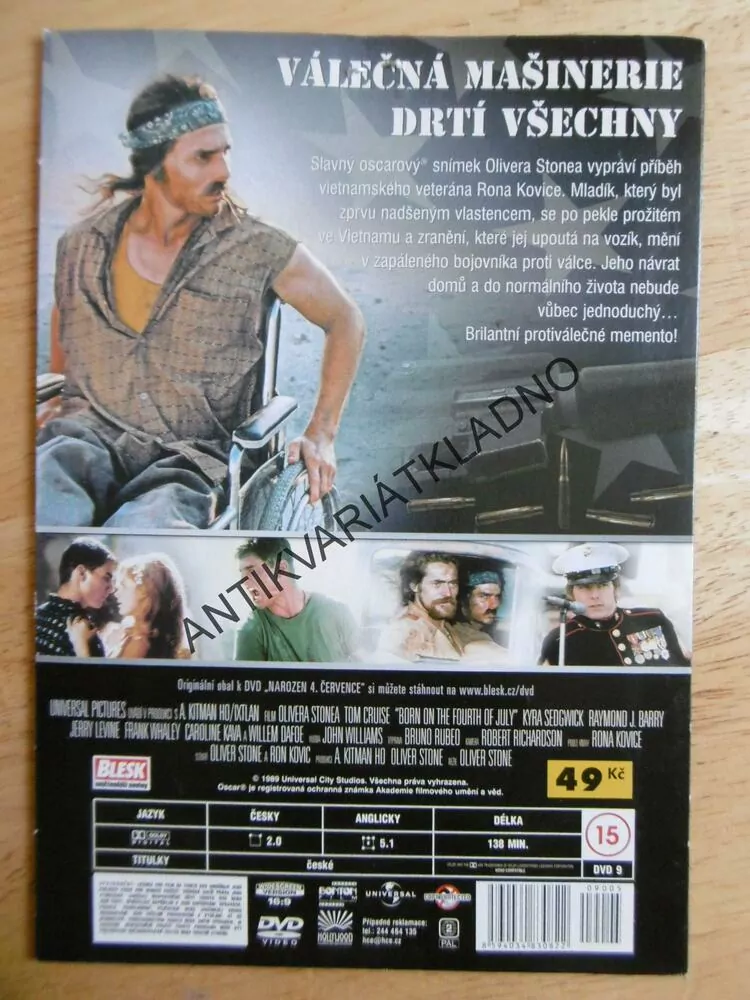NAROZEN 4.ČERVENCE, DVD FILM