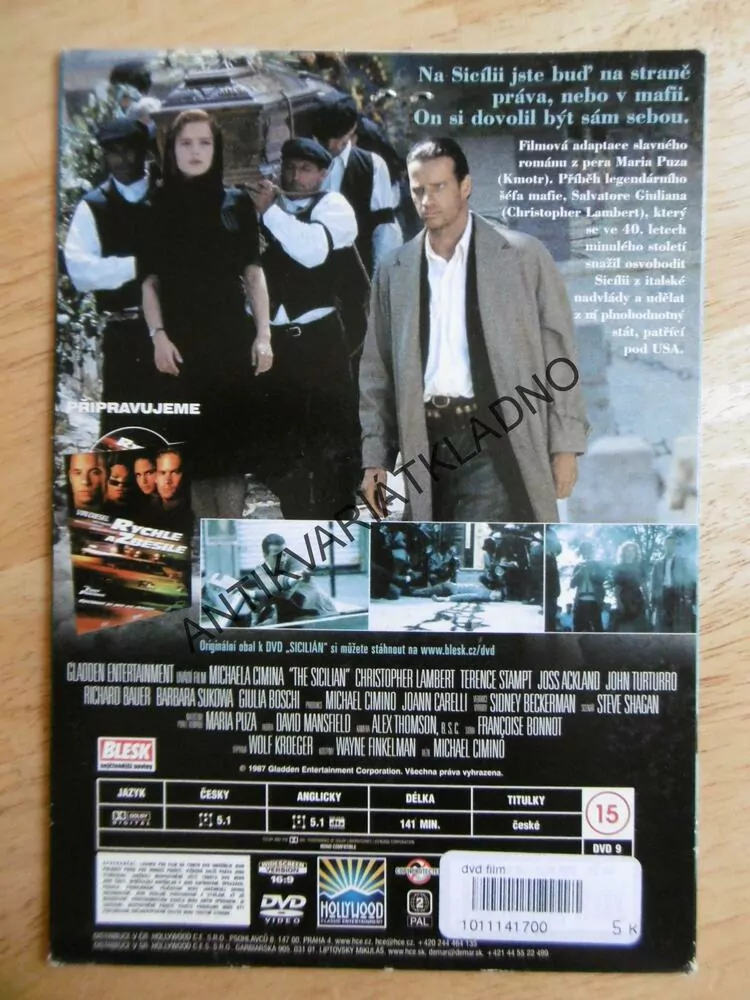 SICILIÁN, CHRISTOPHER LAMBERT, , DVD FILM