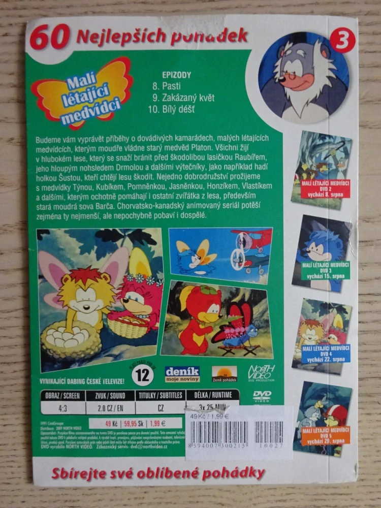 MALÍ LÉTAJÍCÍ MEDVÍDCI 3., DVD FILM