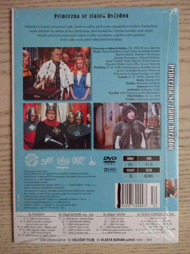 PRINCEZNA SE ZLATOU HVĚZDOU, M. KYSELKOVÁ, J. ZÍMA, DVD FILM ČR