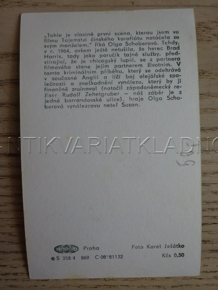 SCHOBEROVÁ OLGA, B. HARRIS, FILMOVÁ KARTIČKA