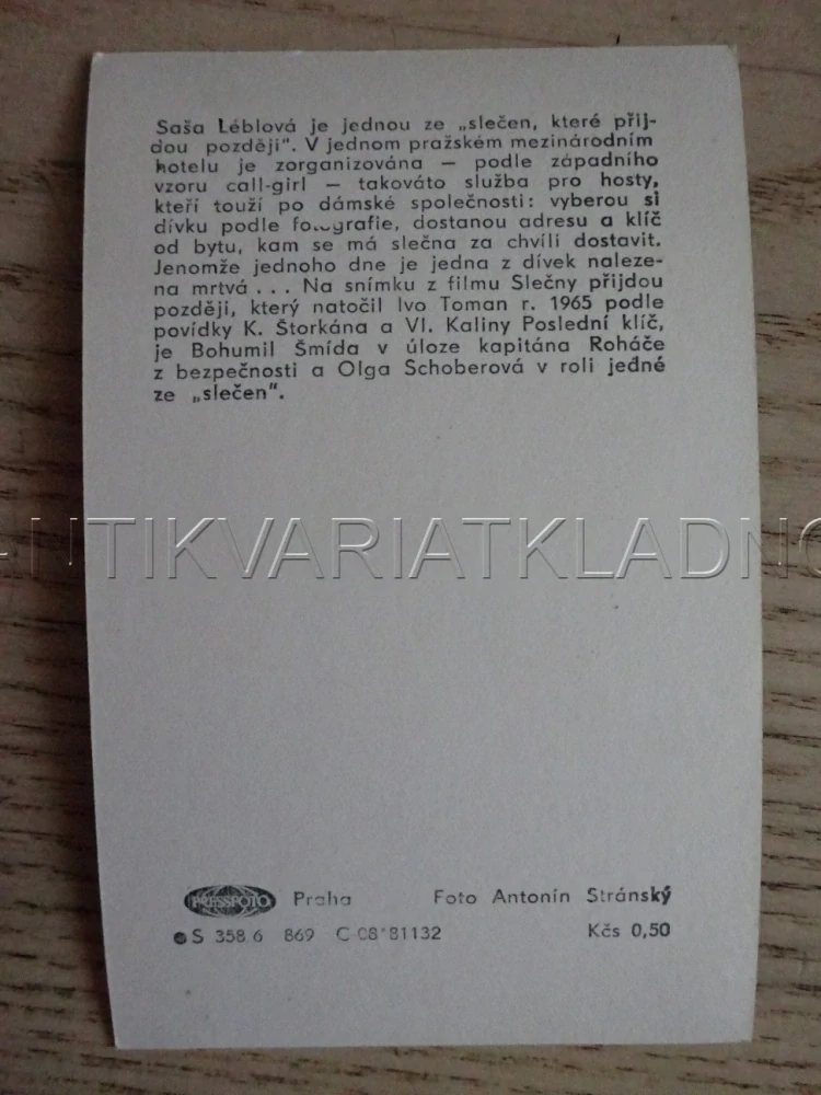 SCHOBEROVÁ OLGA, FILMOVÁ KARTIČKA