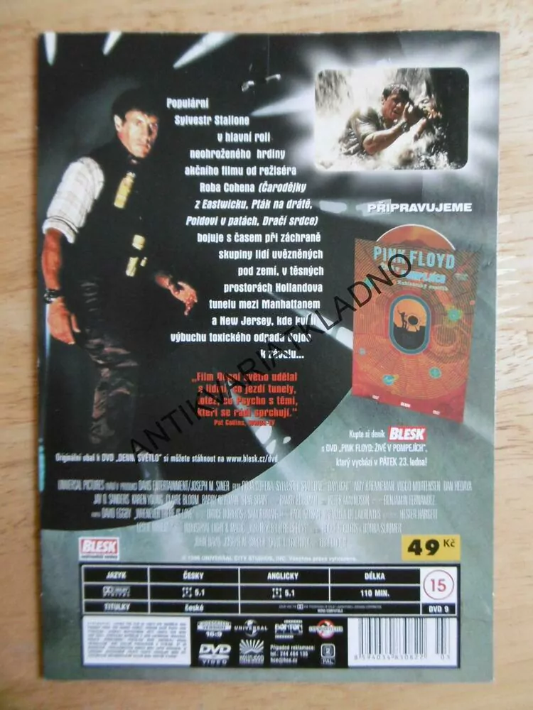 DENNÍ SVĚTLO, SYLVESTER STALLONE, DVD FILM