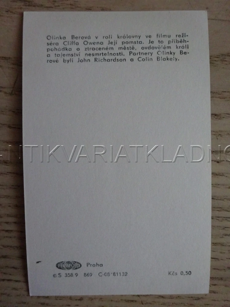 SCHOBEROVÁ OLGA, FILMOVÁ KARTIČKA