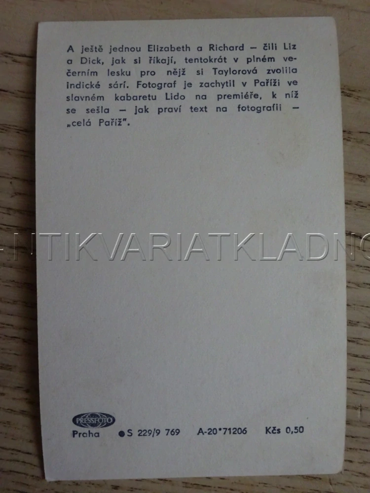 TAYLOR ELIZABETH, BURTON RICHARD, FILMOVÁ KARTIČKA