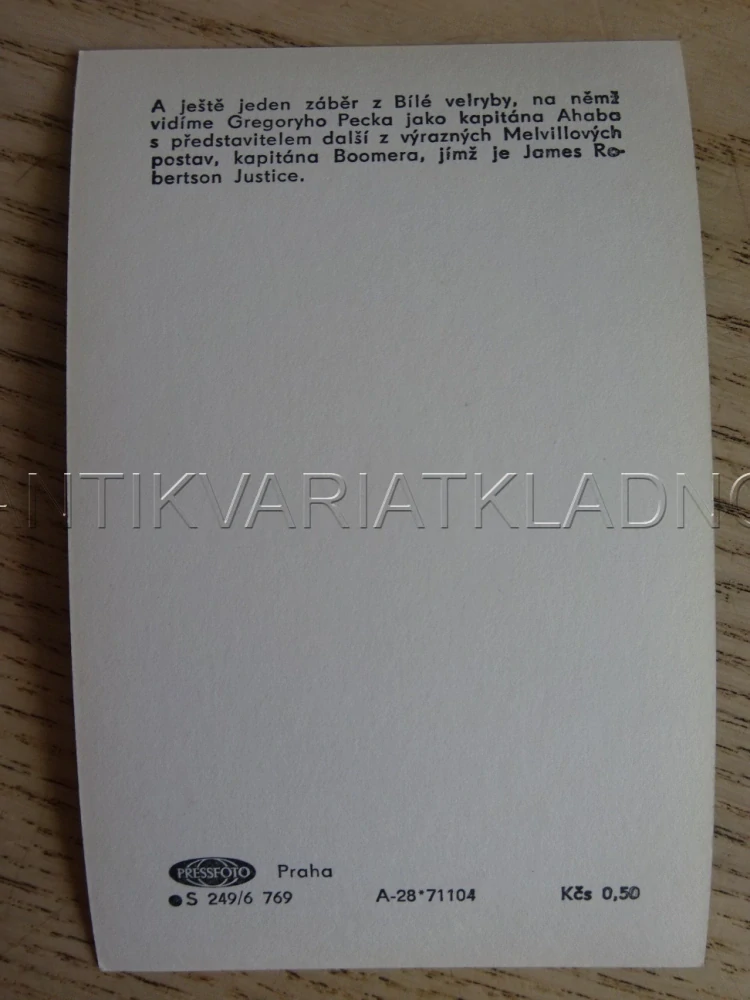 PECK GREGORY, MOBY DICK, FILMOVÁ KARTIČKA