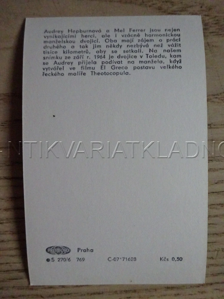 HEPBURN AUDREY, FERRER MEL, FILMOVÁ KARTIČKA