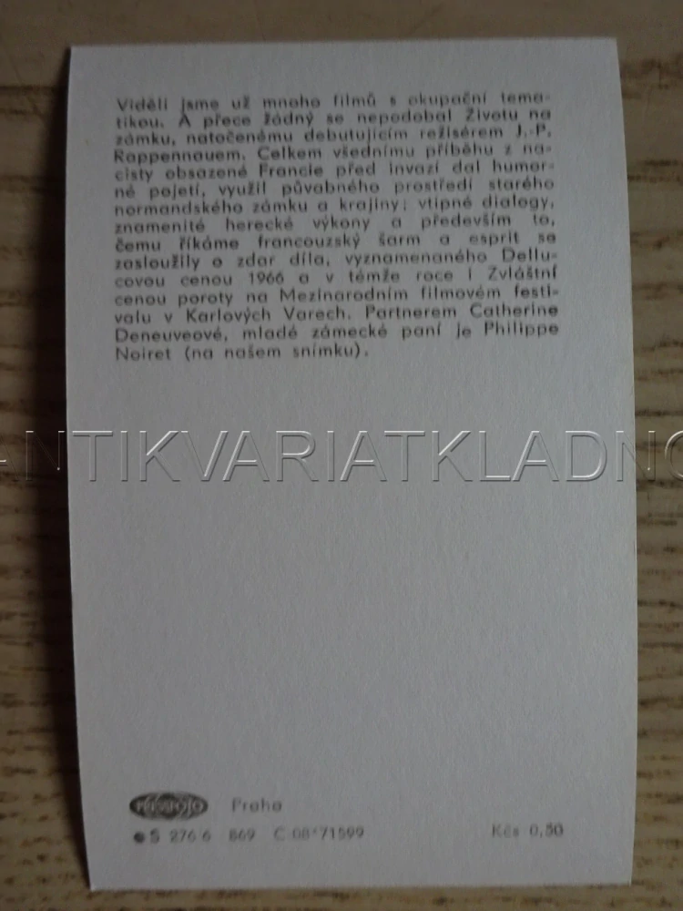 DENEUVE CATHERINE, NOIRET PHILIPPE, FILMOVÁ KARTIČKA