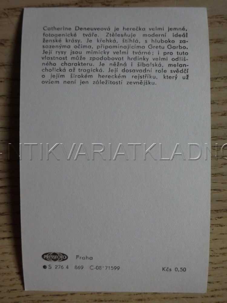 DENEUVE CATHERINE, FILMOVÁ KARTIČKA