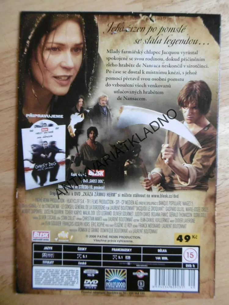 ZKÁZA ZÁMKU HERM, DVD FILM