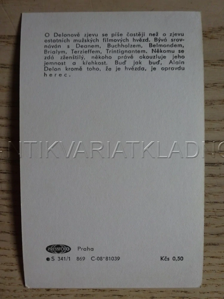 DELON ALAIN, FILMOVÁ KARTIČKA