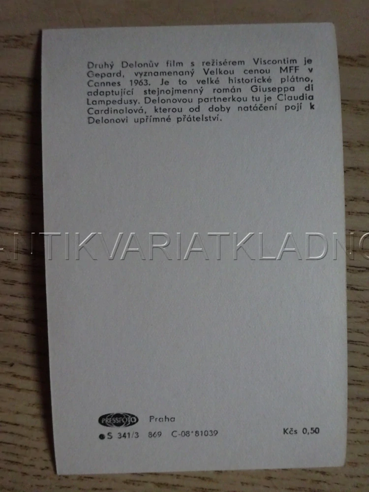 DELON ALAIN, CARDINALE CLAUDIA, FILMOVÁ KARTIČKA