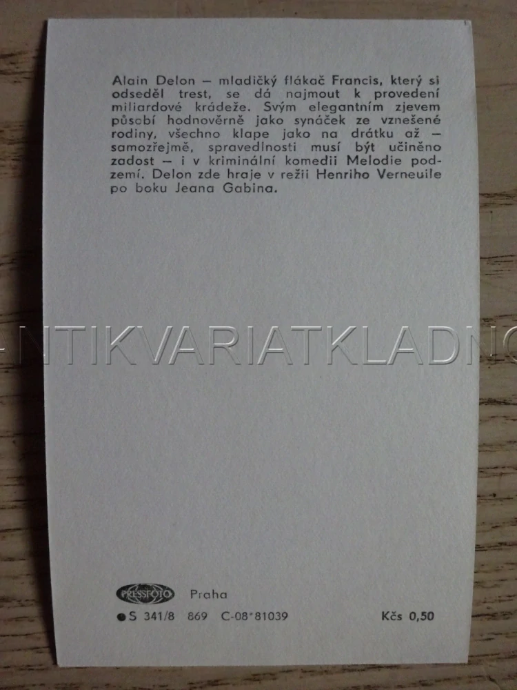 DELON ALAIN, FILMOVÁ KARTIČKA