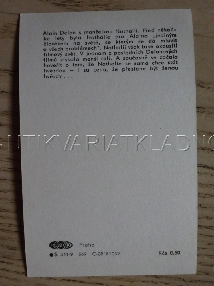 DELON ALAIN, FILMOVÁ KARTIČKA