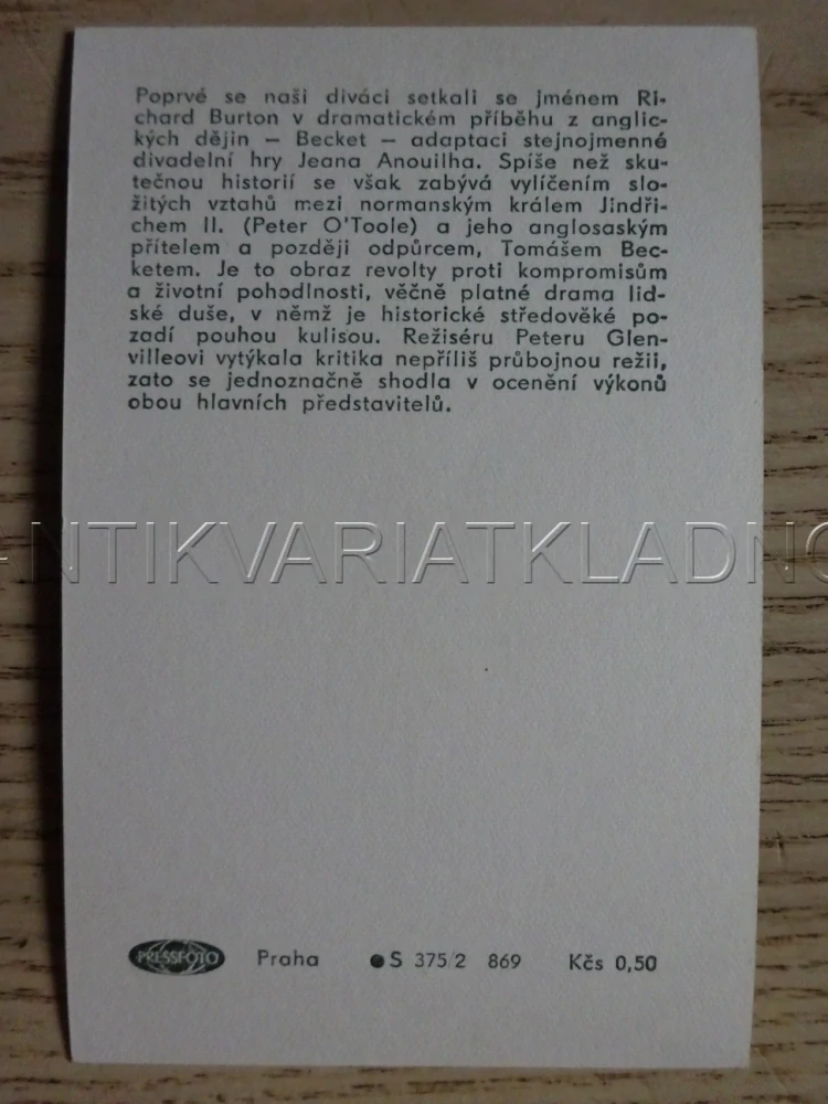 BURTON RICHARD, FILMOVÁ KARTIČKA