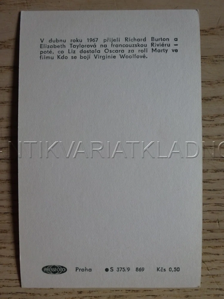 BURTON RICHARD, TAYLOR ELIZABETH, FILMOVÁ KARTIČKA