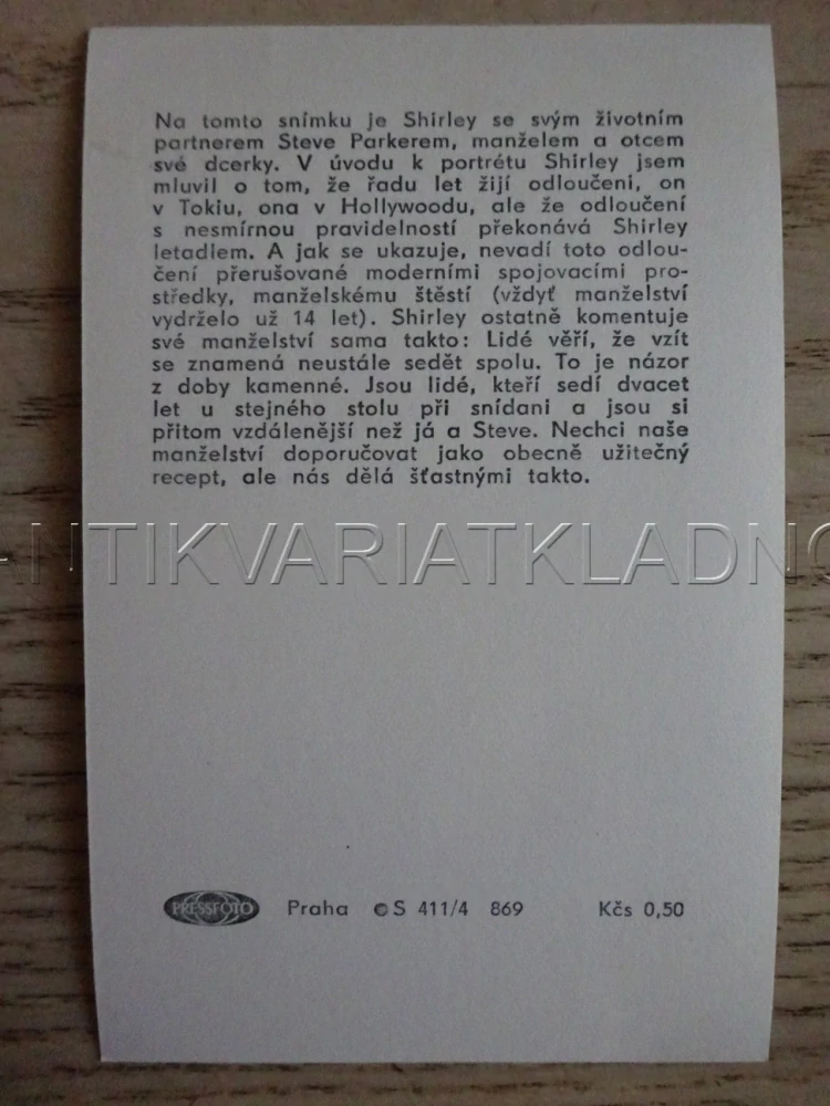 MACLAINE SHIRLEY,  PARKER STEVE, FILMOVÁ KARTIČKA