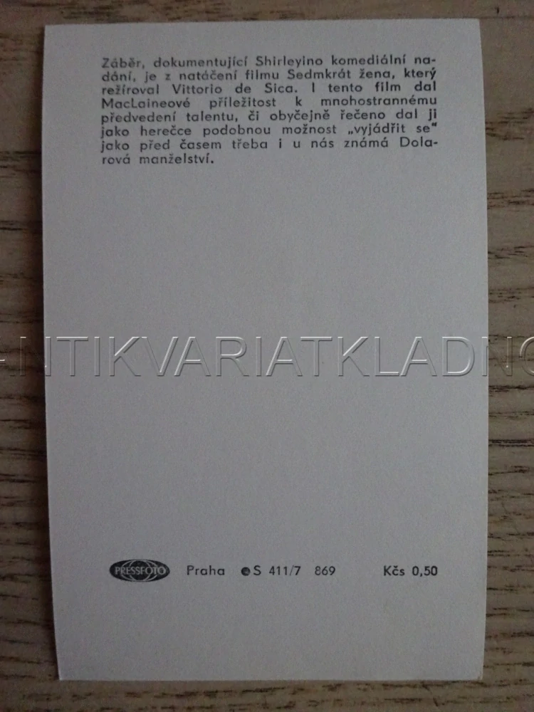 MACLAINE SHIRLEY, FILMOVÁ KARTIČKA