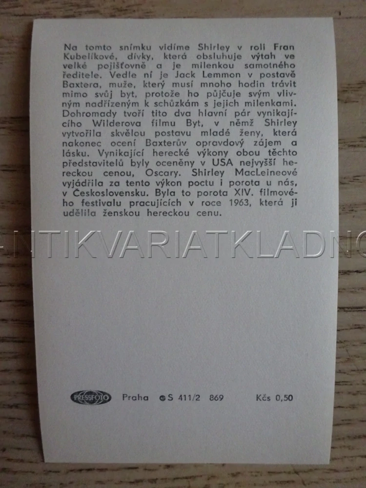 MACLAINE SHIRLEY, LEMMON JACK, FILMOVÁ KARTIČKA