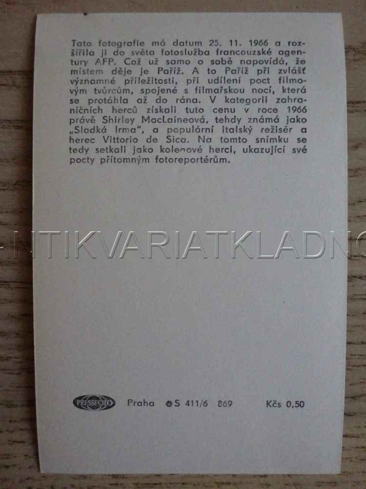 MACLAINE SHIRLEY, FILMOVÁ KARTIČKA