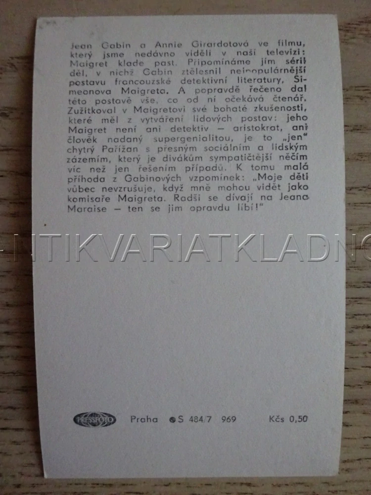 GABIN JEAN, GIRARDOT ANNIE, FILMOVÁ KARTIČKA