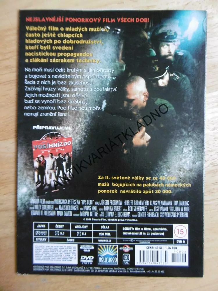 PONORKA, DAS BOOT, DVD FILM